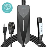 Lectron ポータブル Tesla NACS EV 充電器 – レベル 1 &2、120V/240V、8‑40A、NEMA5‑15 &14‑50 互換 
