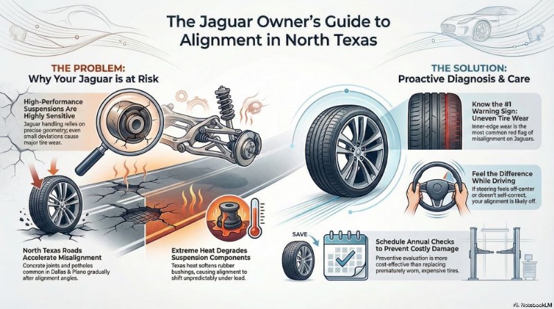 プラノ、ダラス、ホワイト ロックの専門家によるジャガー アライメントとタイヤ サービス 