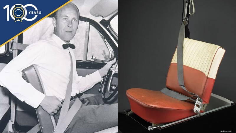 トップの自動車イノベーション:1960 年代の 3 点式シートベルト – 革新的な安全性の画期的な進歩 